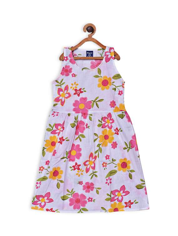 girls round neck sleeveless frock