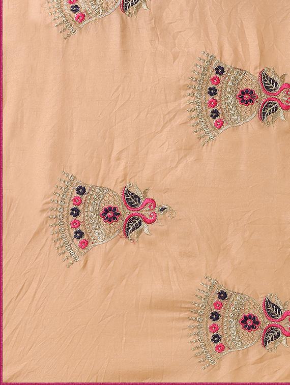 ethnic motifs embroidered saree with blouse - 17668325 - Standard Image - 4