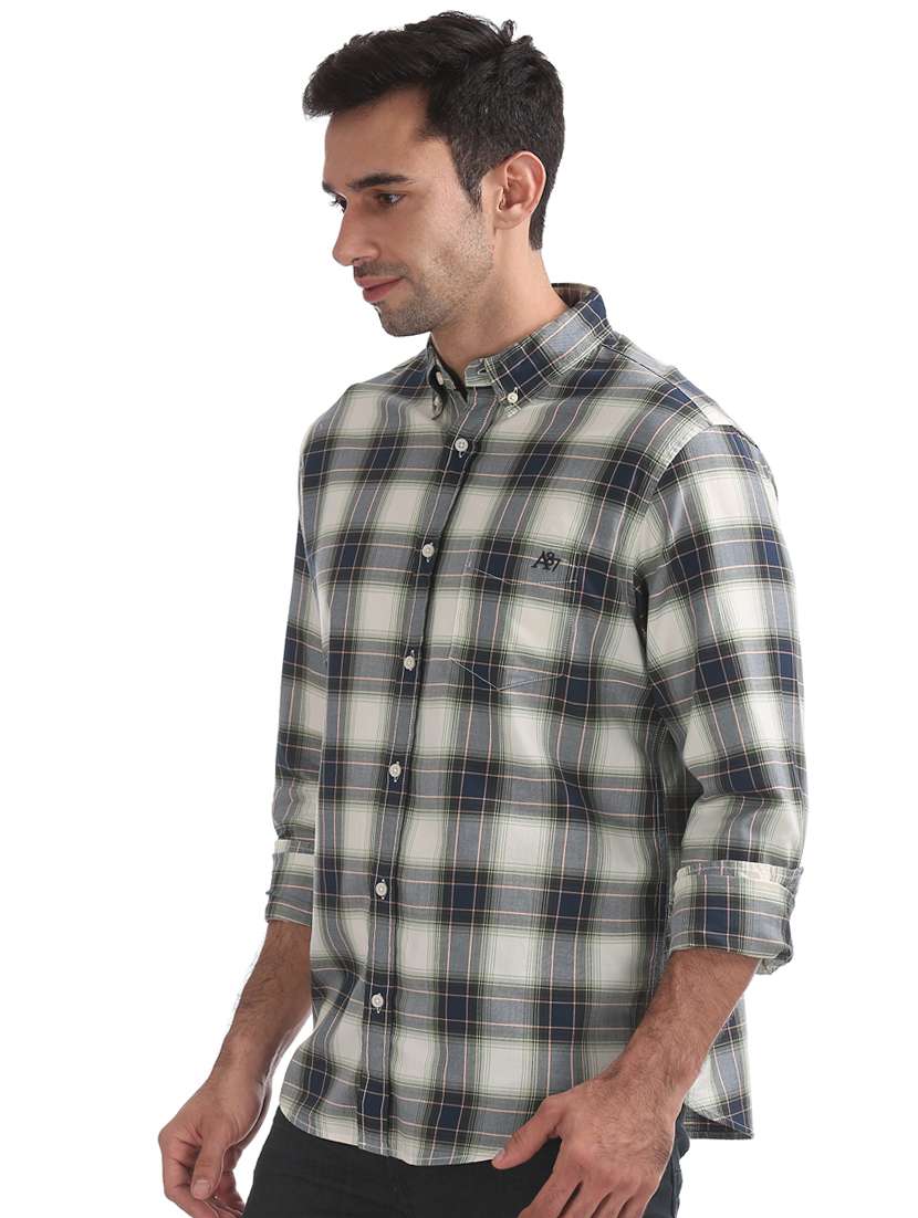 multi colored checkered casual shirt - 17668523 - Standard Image - 1
