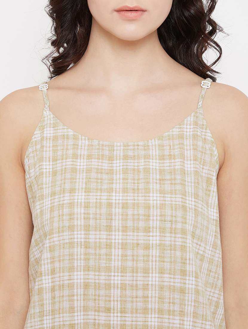 beige cotton shorts set nightwear - 17669265 -  Standard Image - 4