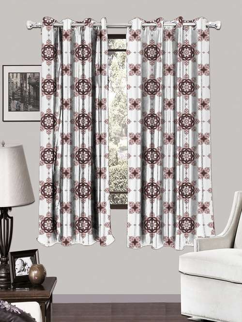 single set of modern flower - w curtain - 17669574 - Standard Image - 0