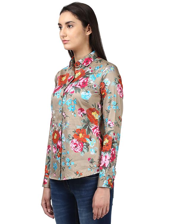 long sleeved floral shirt - 17669628 - Standard Image - 1