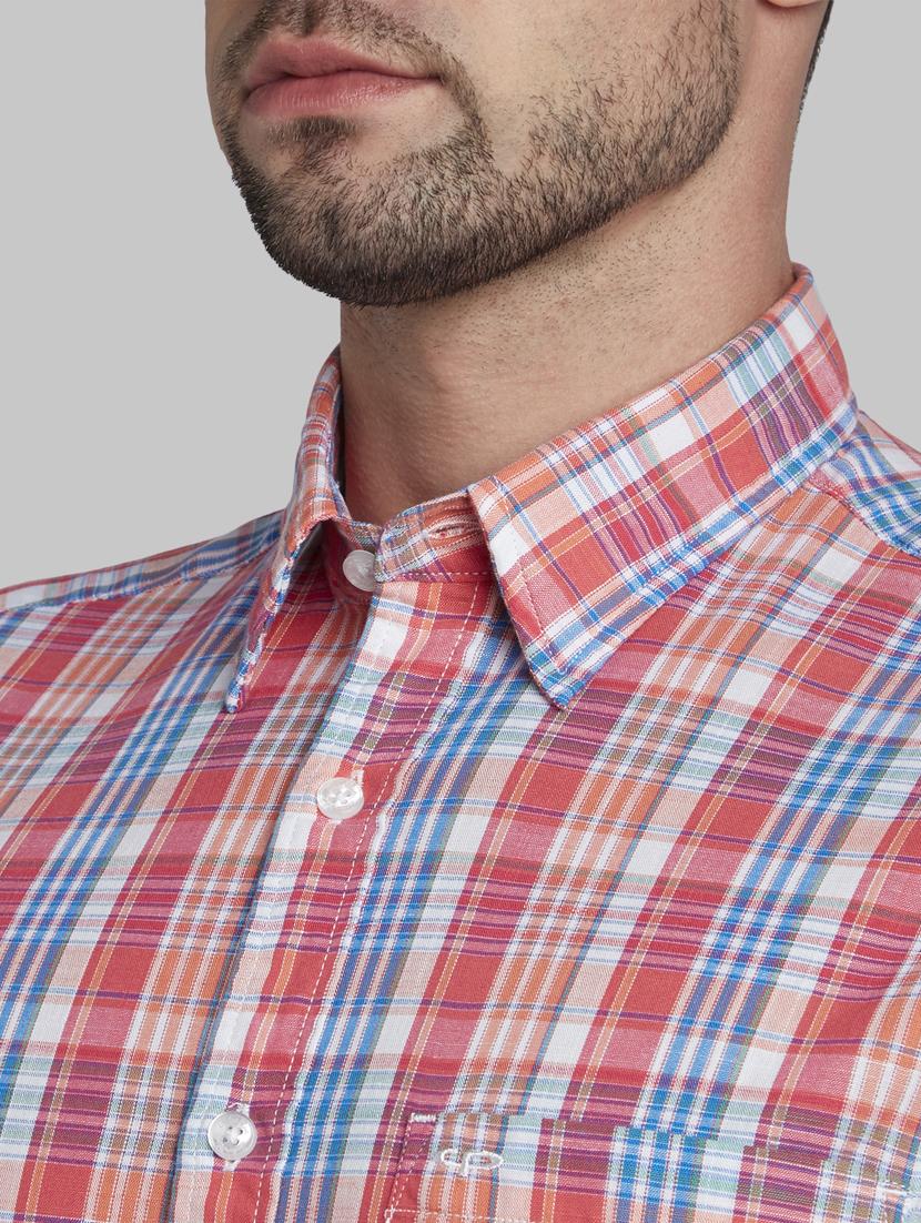 pink checkered casual shirt - 17669754 - Standard Image - 4