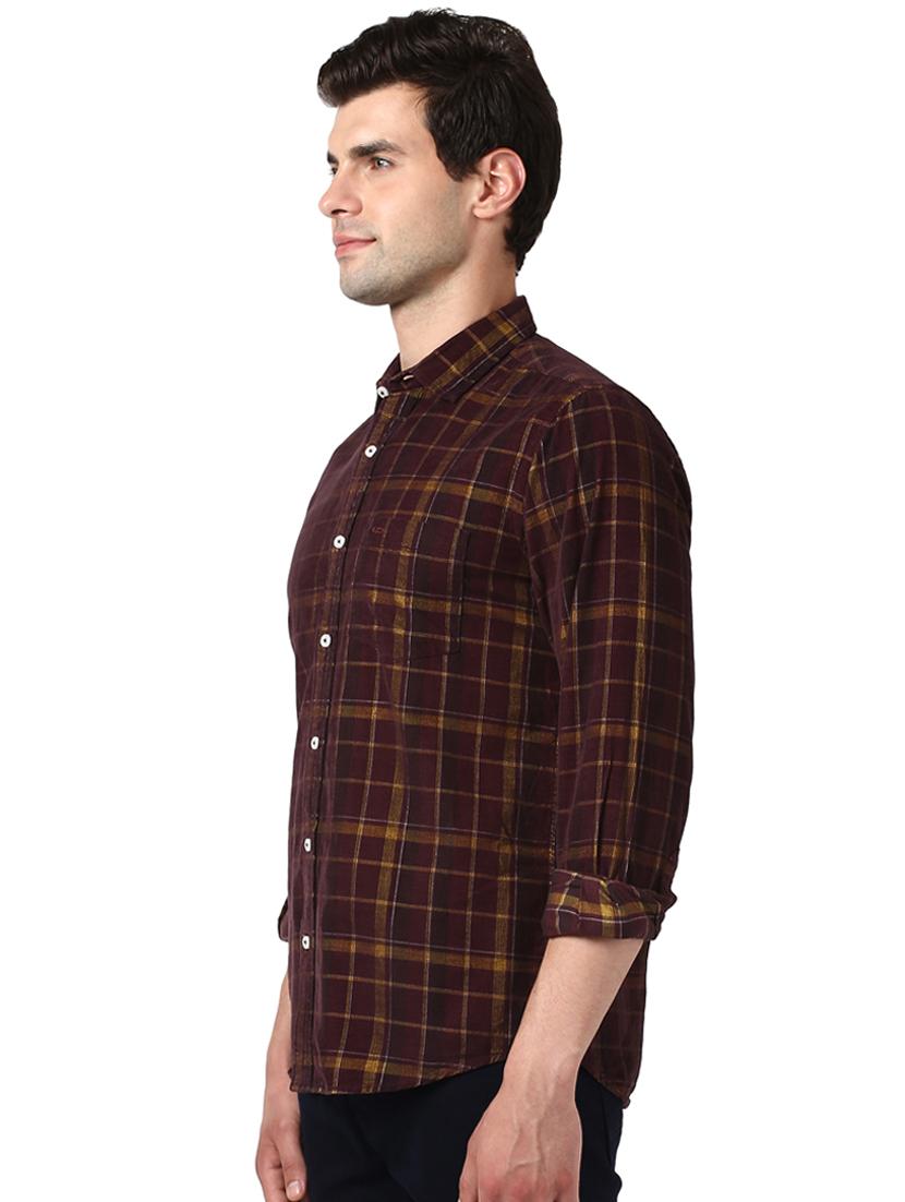 brown checkered casual shirt - 17669784 -  Standard Image - 1