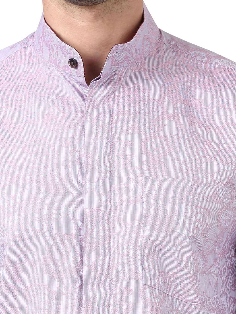 purple self design casual shirt - 17669879 -  Standard Image - 4