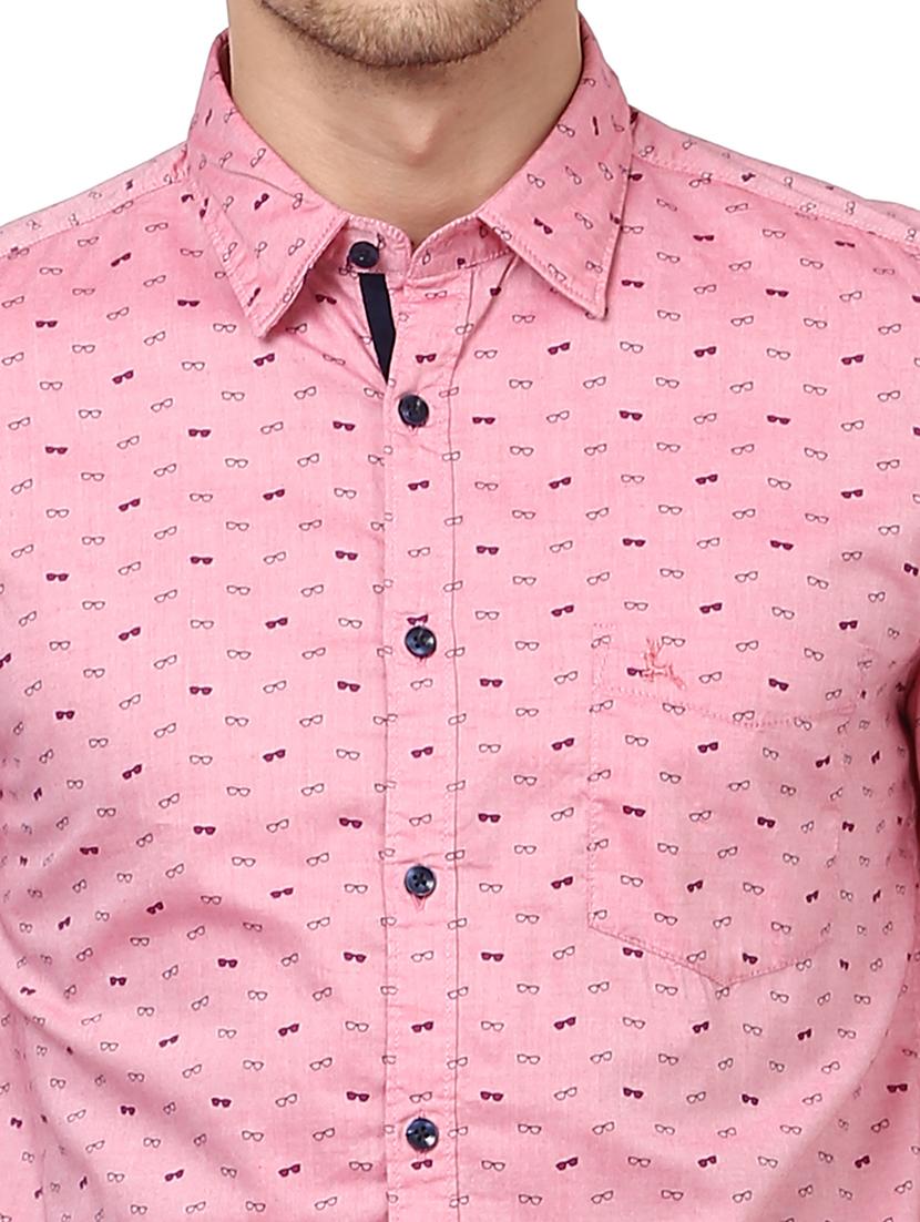 pink printed casual shirt - 17670016 - Standard Image - 4