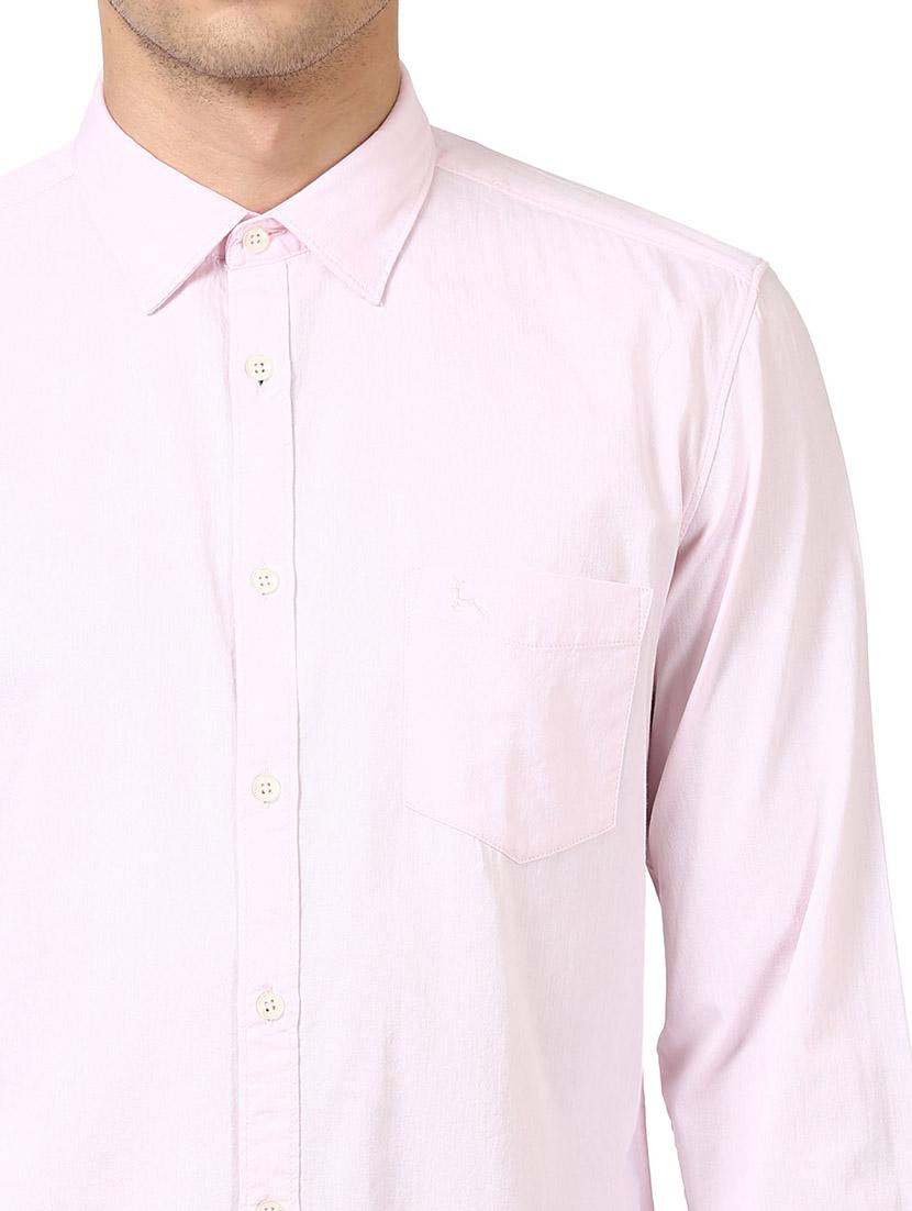 pink solid casual shirt - 17670075 - Standard Image - 4