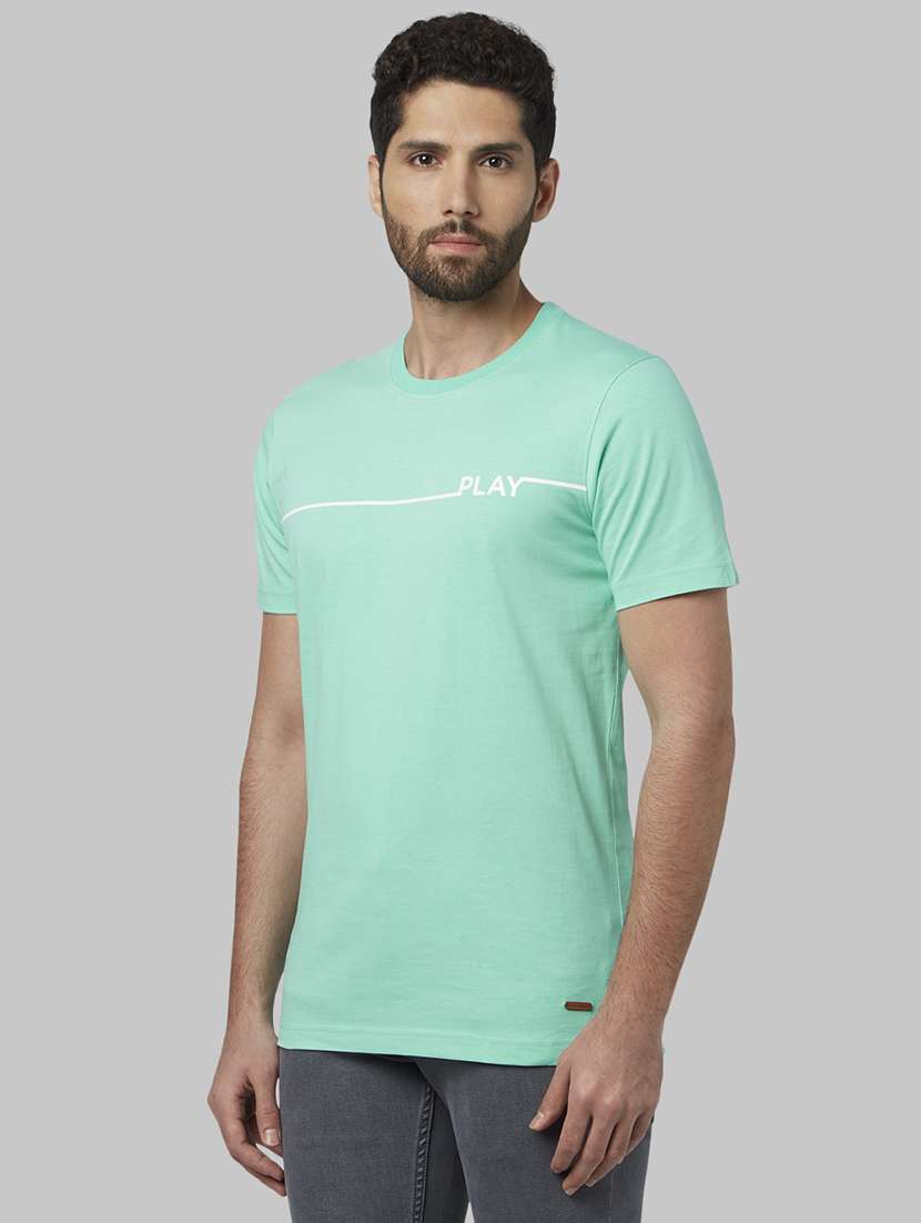 men crew neck chest print t-shirt - 17670240 -  Standard Image - 1