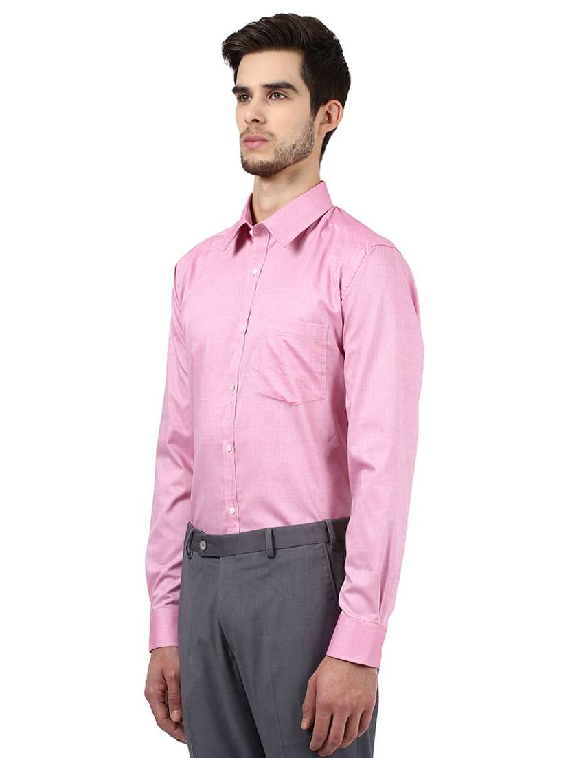 pink solid formal shirt - 17670516 -  Standard Image - 1