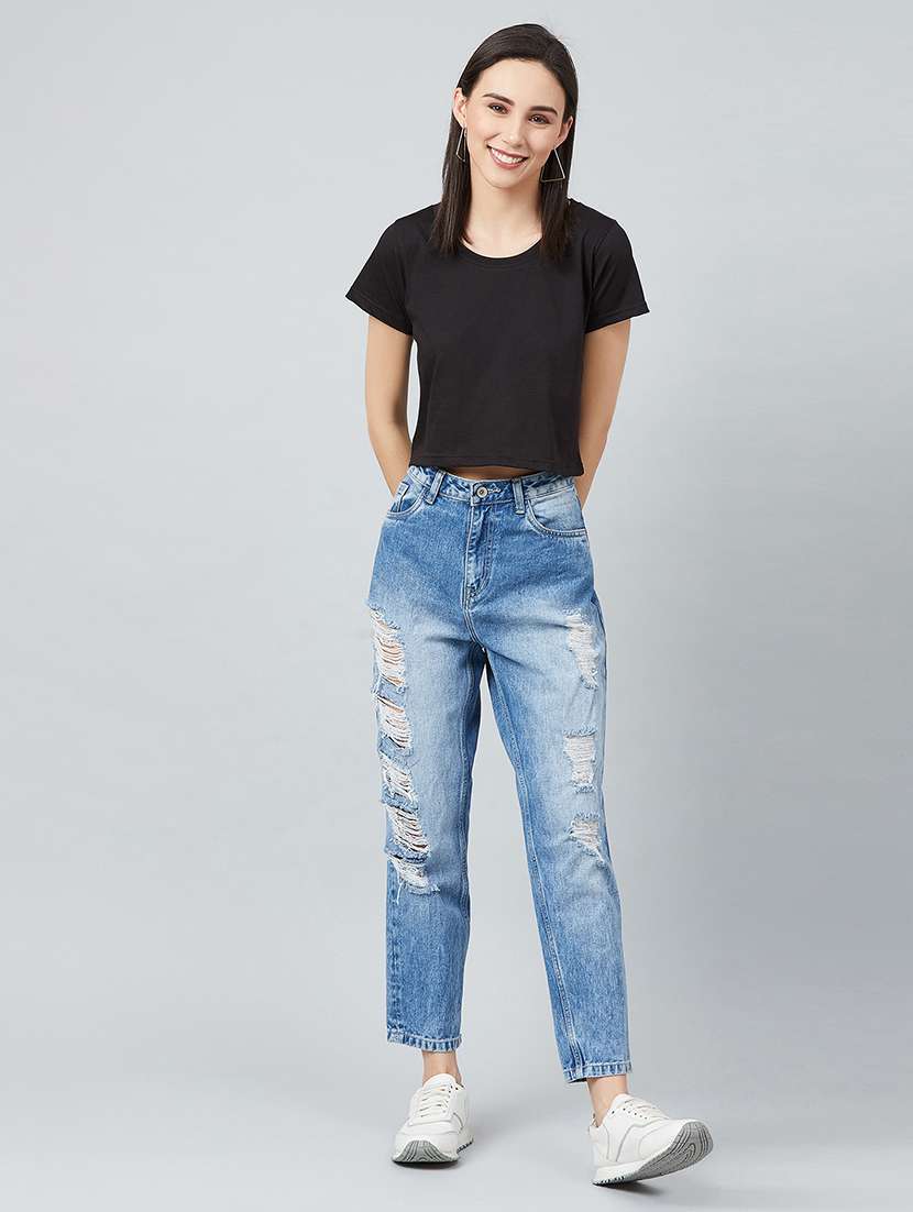 women's plain round neck t-shirt - 17671446 -  Standard Image - 4