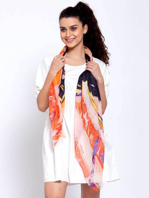 red rayon scarf