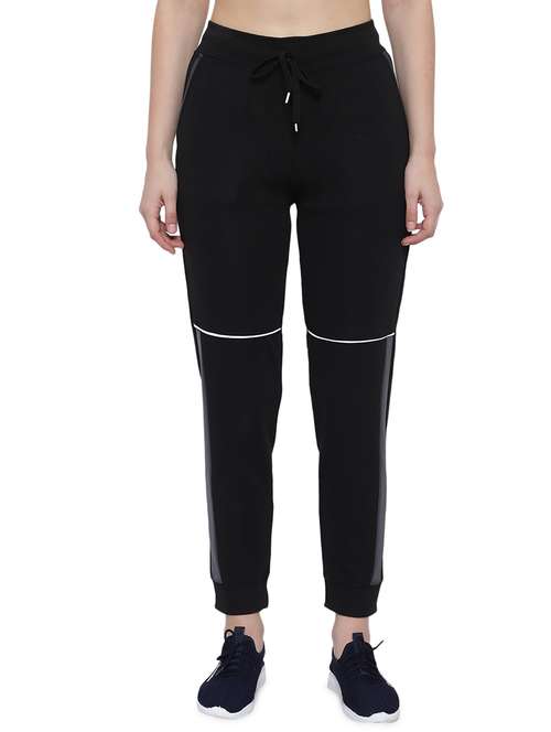 drawstring waist contrast panel track pant - 17672298 - Standard Image - 0
