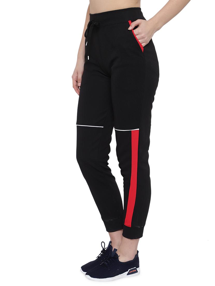 drawstring waist contrast panel track pant - 17672299 -  Standard Image - 1