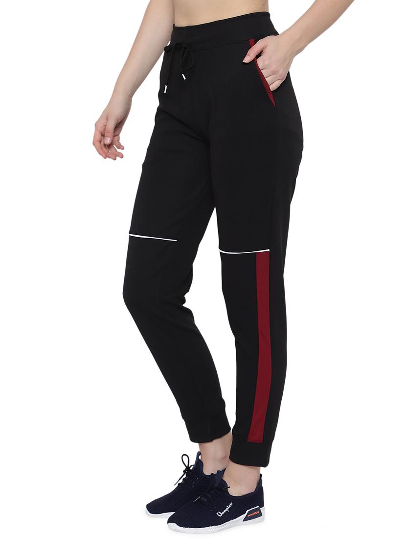 drawstring waist contrast panel track pant - 17672301 - Standard Image - 1