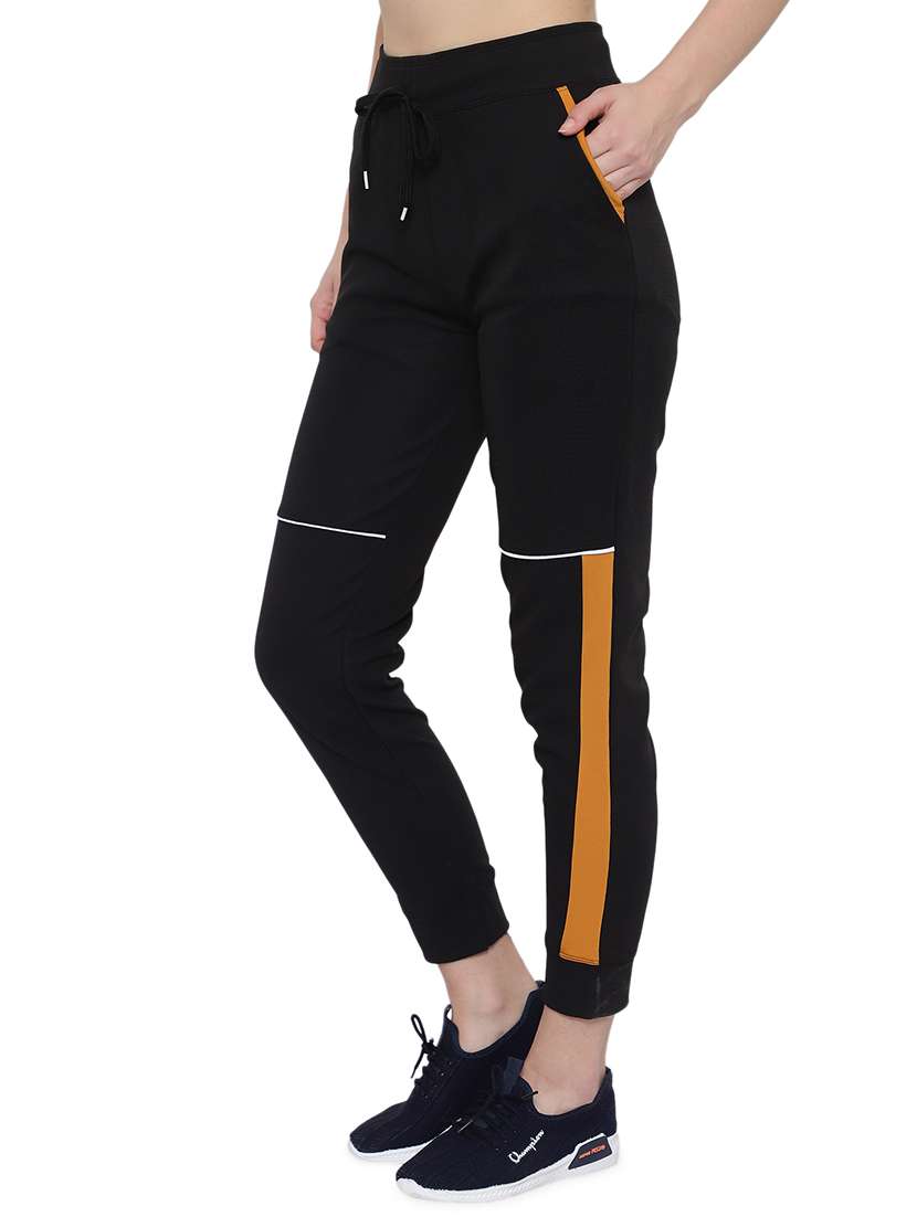 drawstring waist contrast panel track pant - 17672302 -  Standard Image - 1