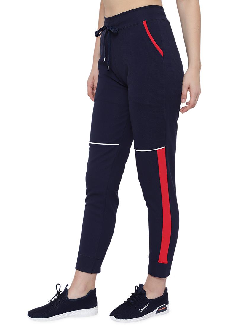 drawstring waist contrast panel track pant - 17672303 -  Standard Image - 1