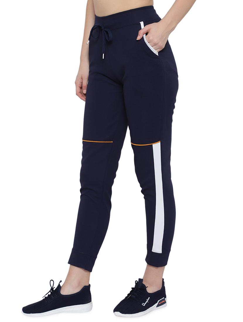 drawstring waist contrast panel track pant - 17672305 - Standard Image - 1