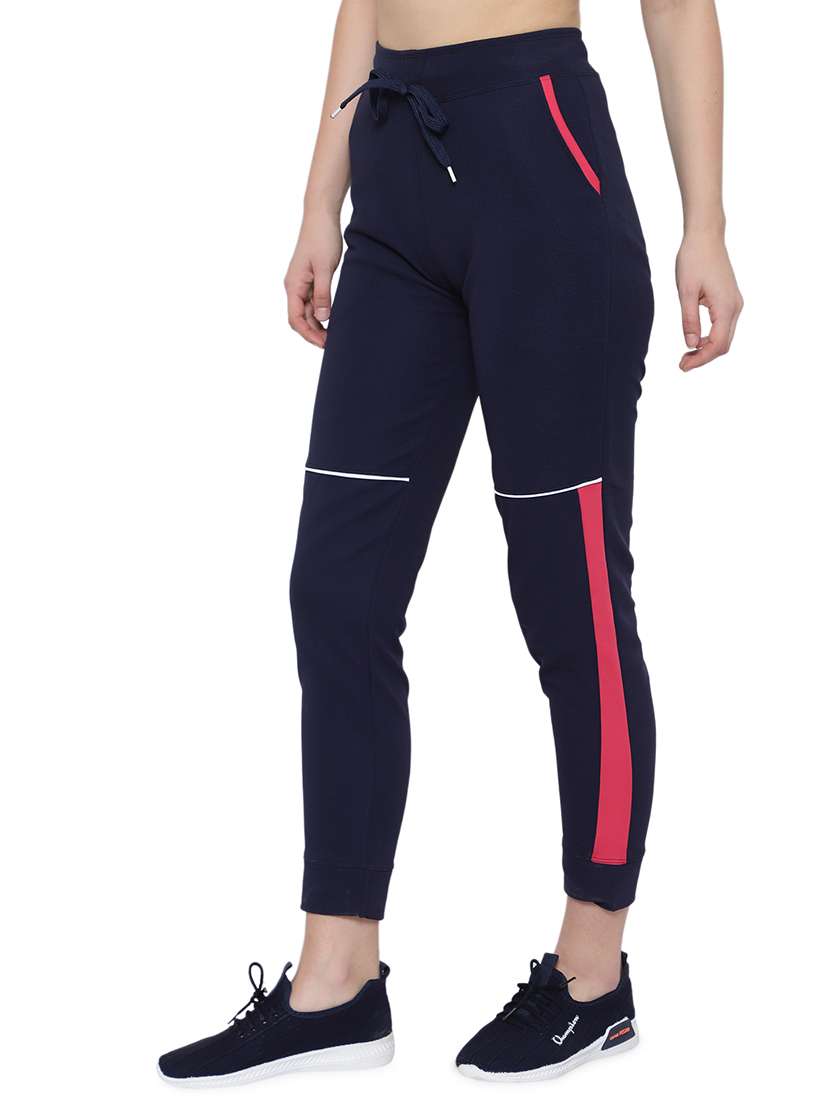 drawstring waist contrast panel track pant - 17672306 -  Standard Image - 1