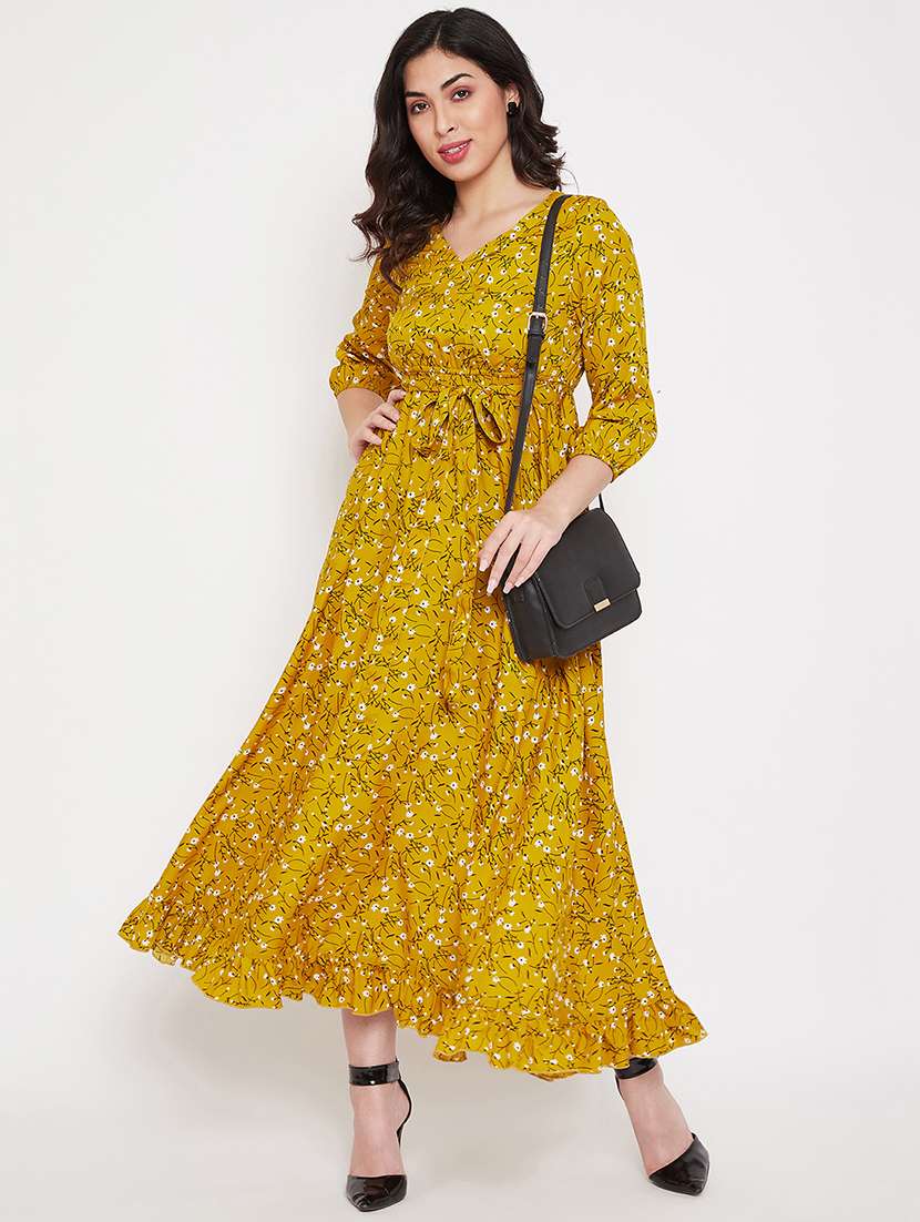 tie front floral flared dress - 17672763 -  Standard Image - 1