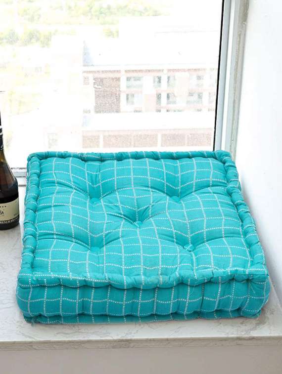 rustic linen blue super soft microfiber microfiber quiltedcozy chair box size 16x16 a handle for convenience piece 1