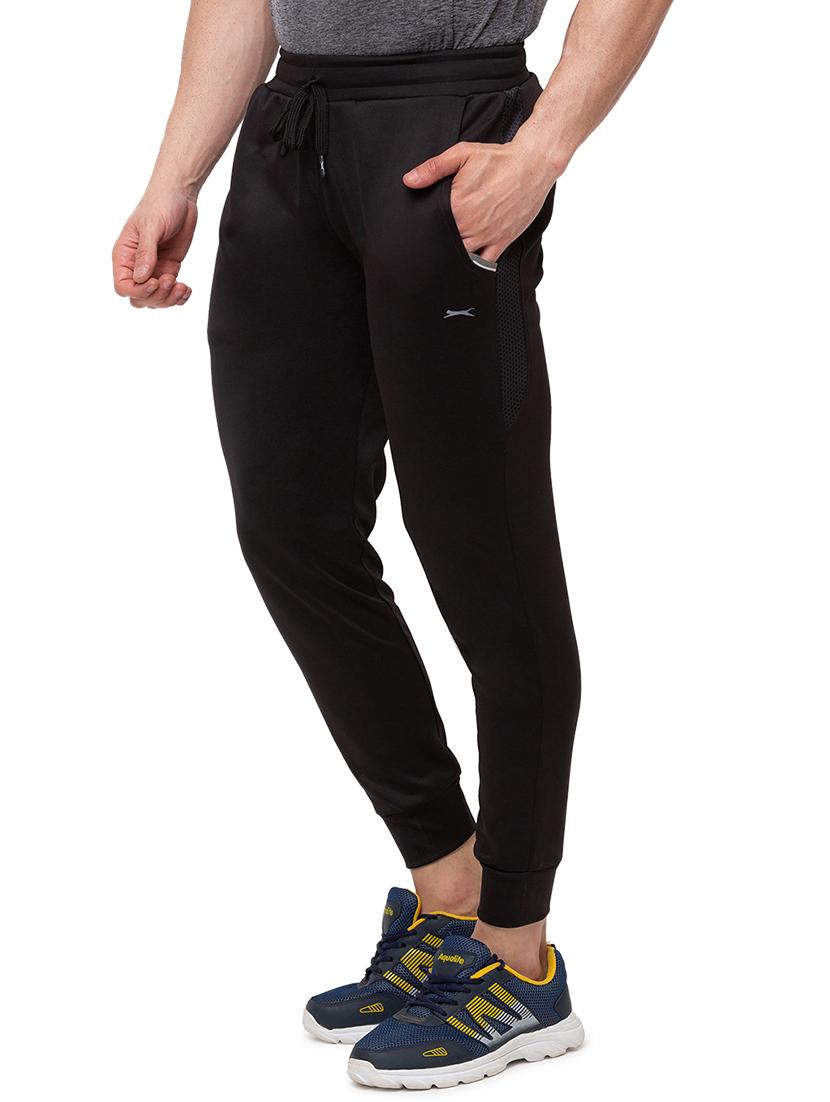 black solid  joggers track pants - 17676208 -  Standard Image - 1