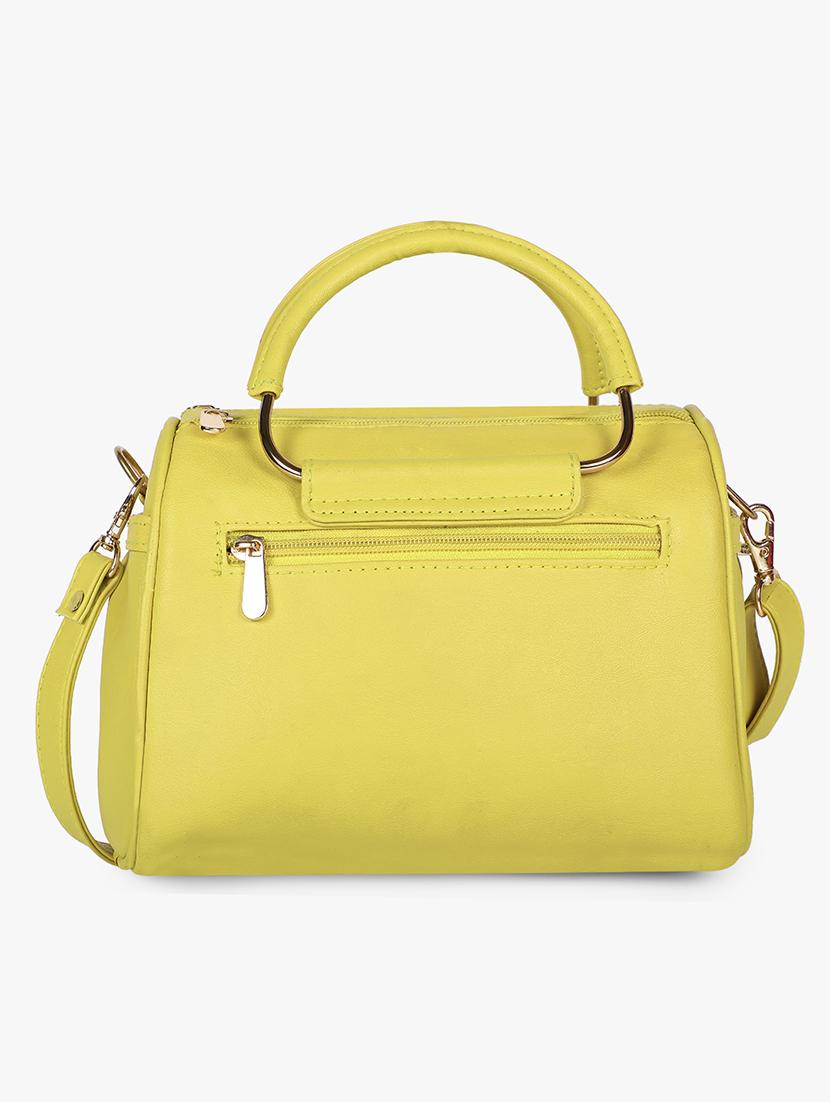yellow leatherette (pu) handbag - 17677035 - Standard Image - 1