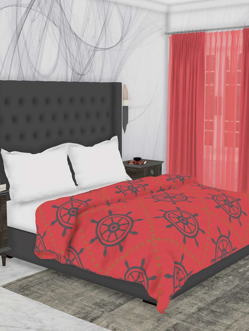 bianca 100% cotton all-weather ac double comforter [150gsm micro-silk filling & 144tc cotton fabric] with health layer -1pc set-