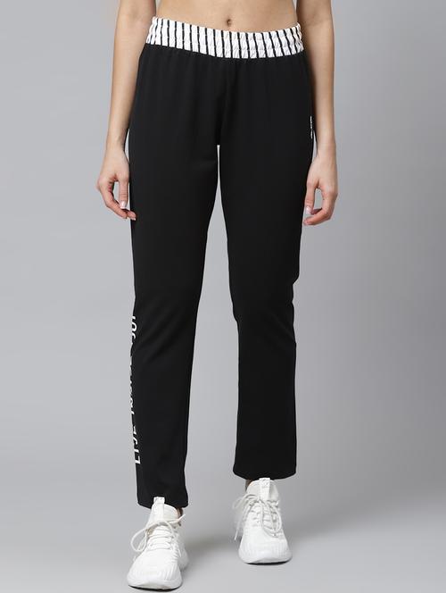 black cotton track pants - 17678987 - Standard Image - 0