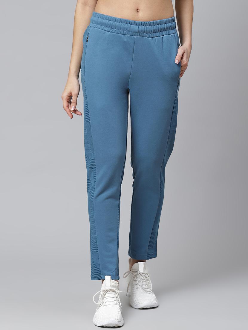 blue cotton track pants - 17678989 - Zoom Image - 0