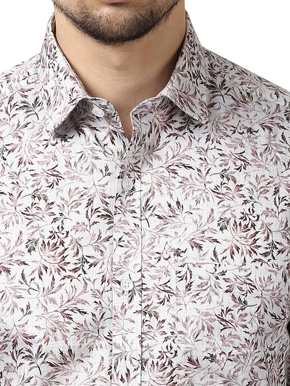 off white printed formal shirt - 17679103 - Standard Image - 4
