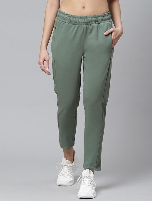 green cotton track pants - 17679350 - Standard Image - 0