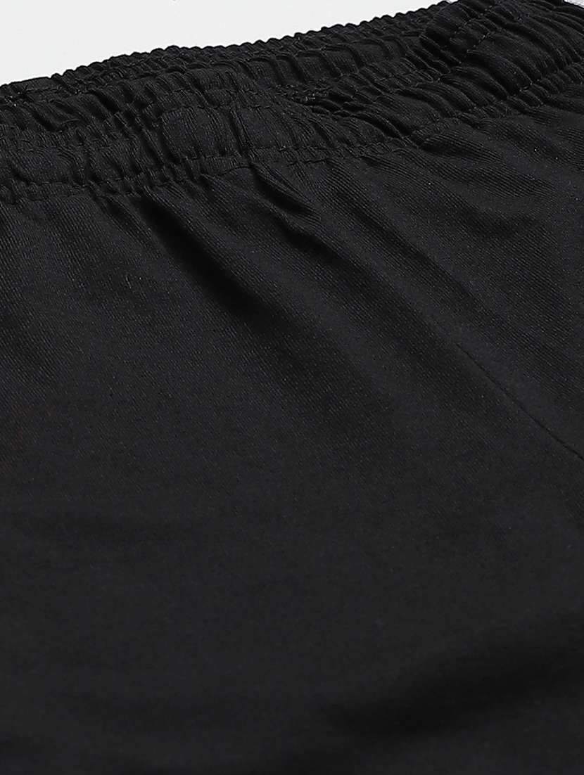 black color block ankle length track pant - 17679604 -  Standard Image - 4