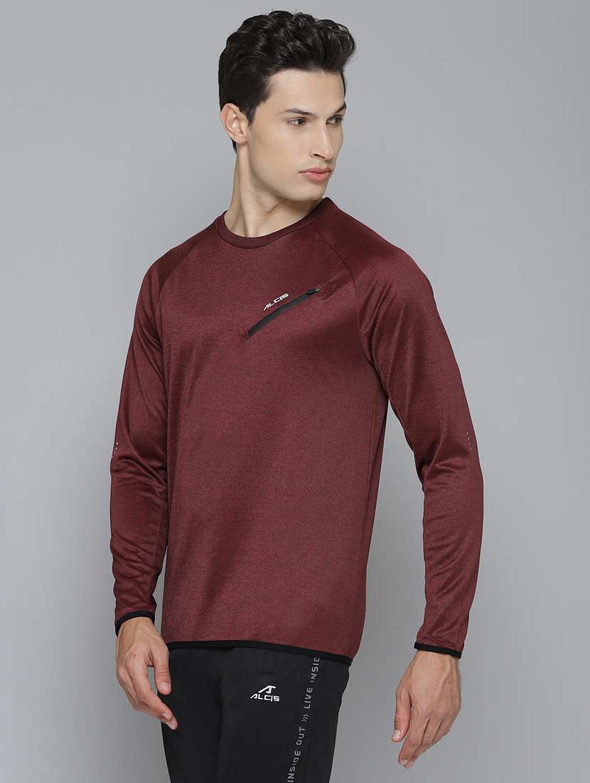 maroon solid sports sweatshirt