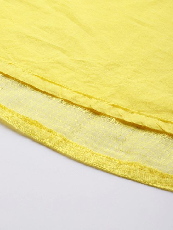 ada hand-embroidered yellow chikankari kurta pant set - 17679793 - Standard Image - 6