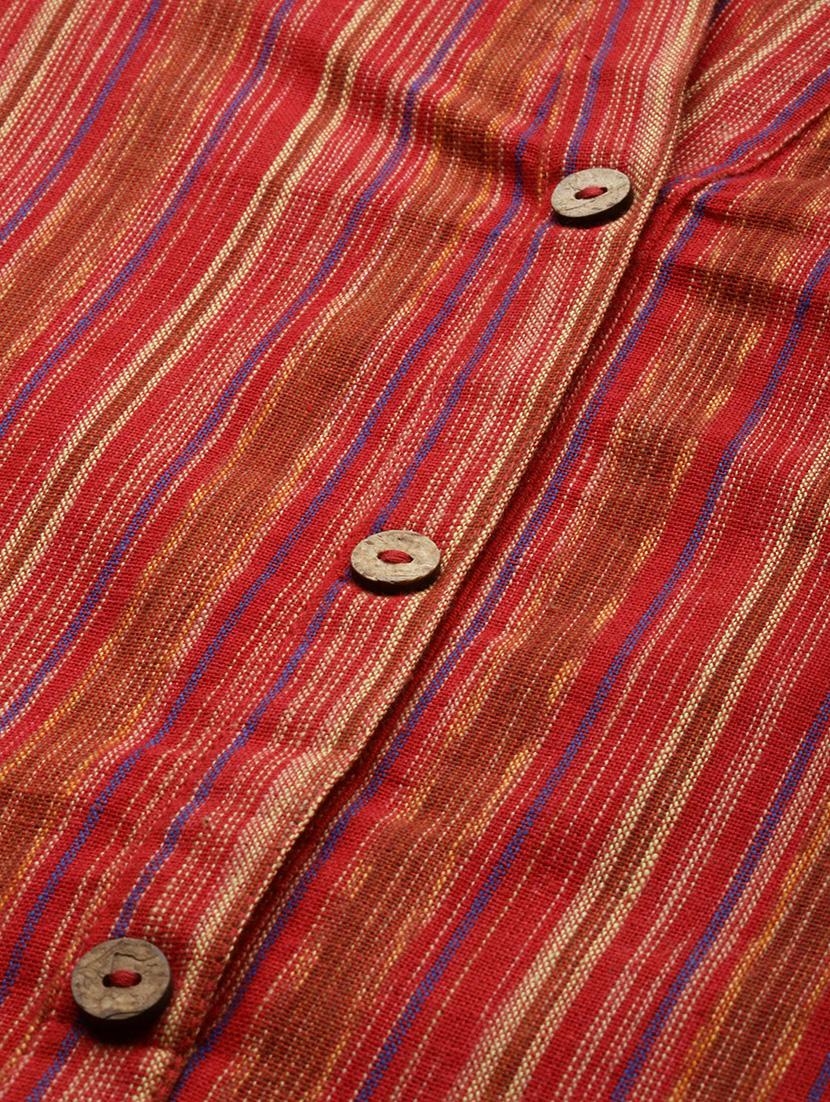 striped straight kurta - 17679994 - Standard Image - 4