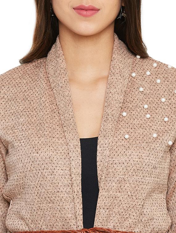 front open embellished shrug - 17680281 - Standard Image - 4