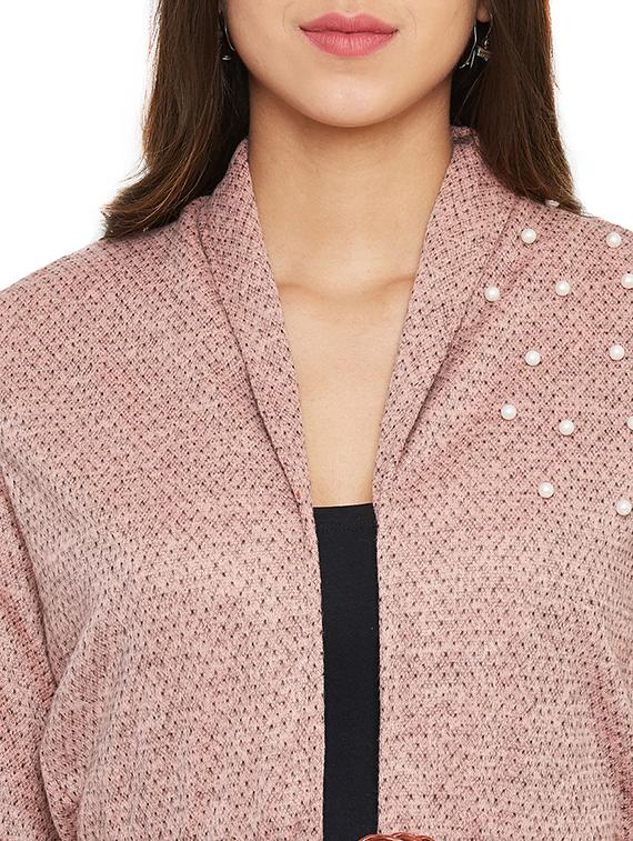 front open embellished shrug - 17680285 - Standard Image - 4