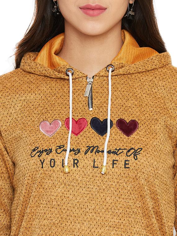 hooded neck self design sweatshirt - 17680291 - Standard Image - 4