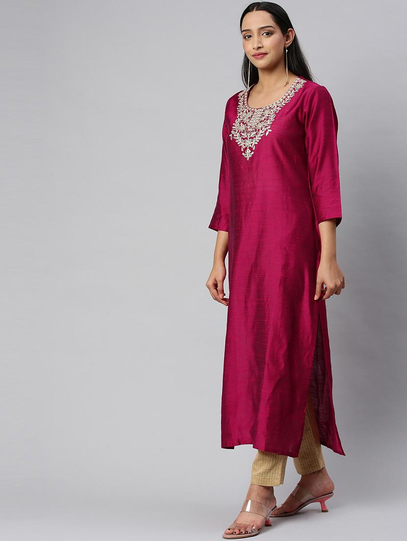 gota work kurta pant set - 17680295 - Standard Image - 1