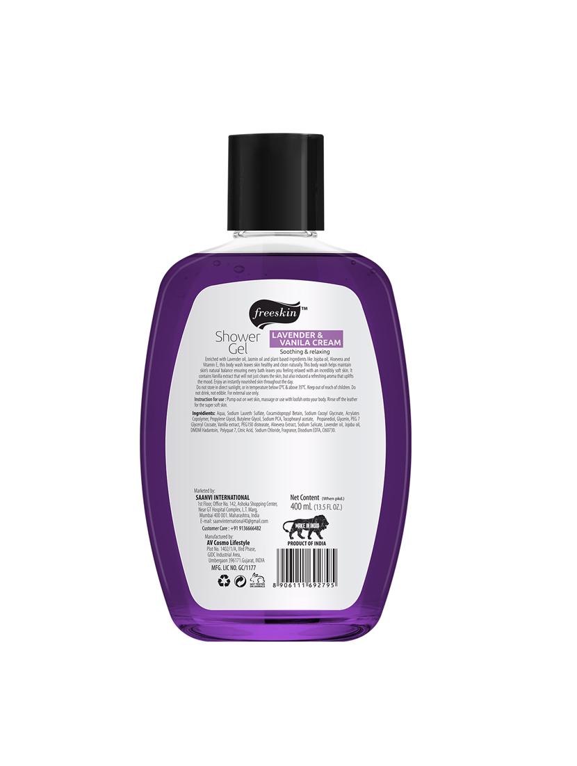 freeskin lavender & vanila cream shower gel, 400ml - 17680511 - Standard Image - 1