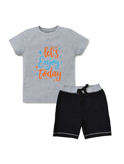 pack of 2 typography printed shorts set - 17683747 - Standard Image - 0