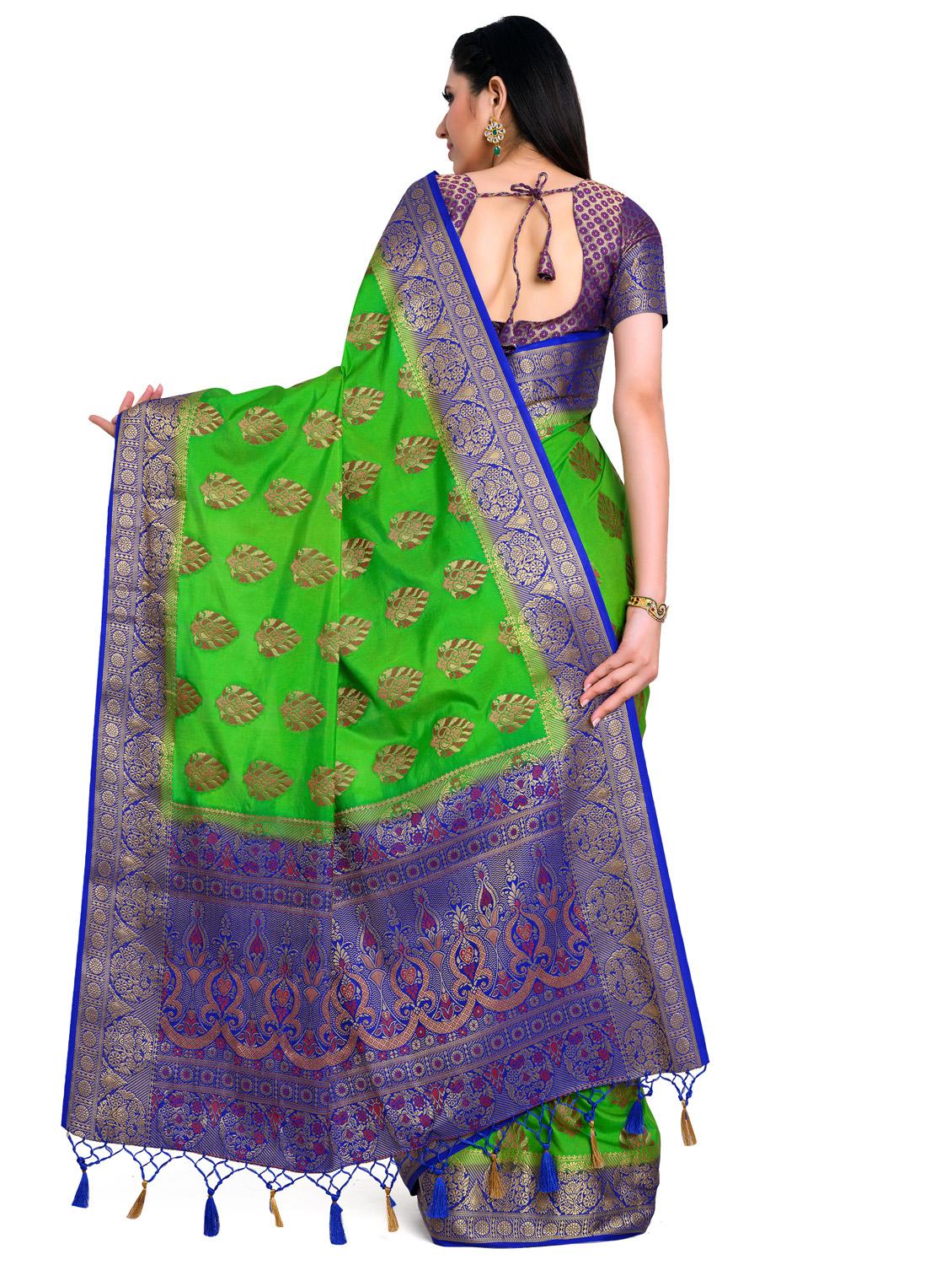 ethnic motifs kanjivaram saree - 17684565 - Standard Image - 1