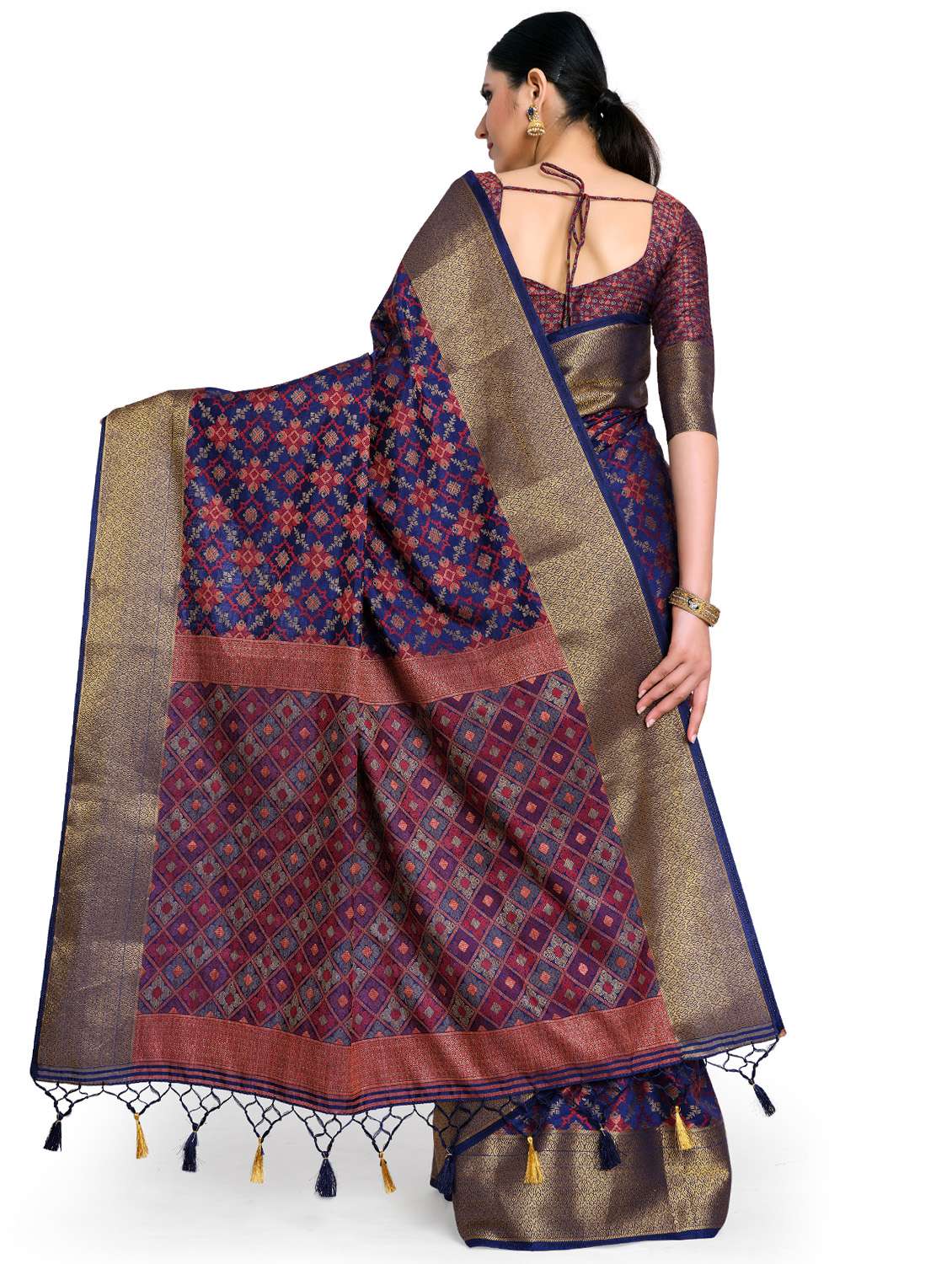 women's banarasi saree with blouse - 17684620 -  Standard Image - 1