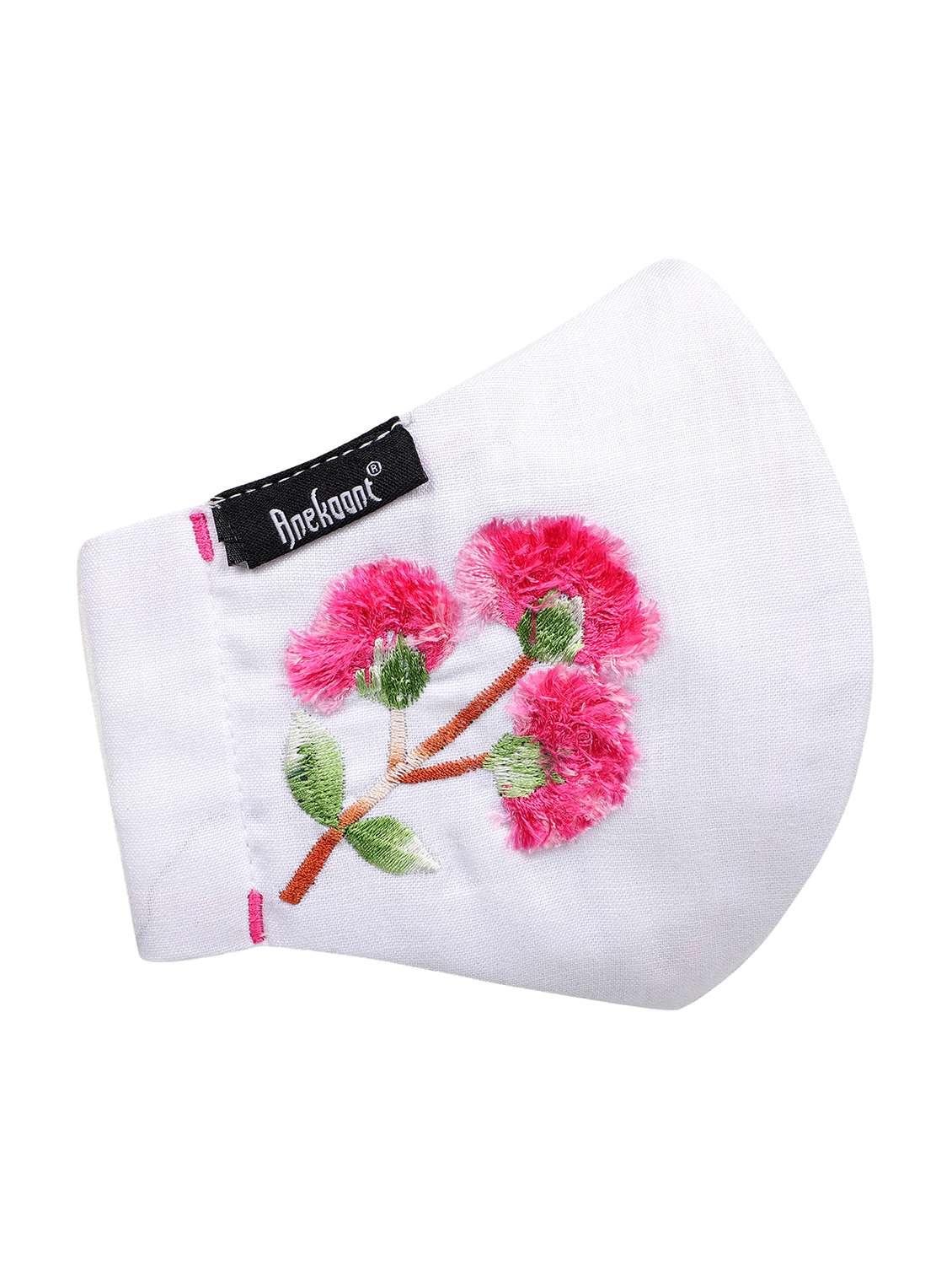 white cotton decorative women mask - 17686862 -  Standard Image - 1