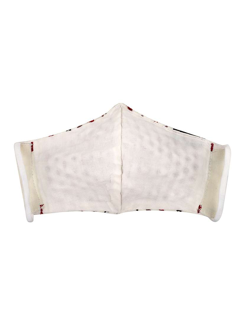 white cotton decorative women mask - 17686868 -  Standard Image - 4