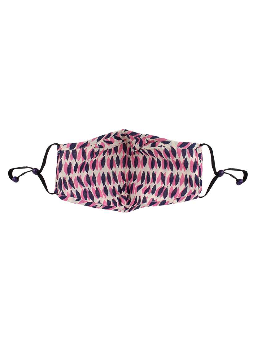 pink cotton printed women mask with mobile sling bag - 17686882 -  Standard Image - 4