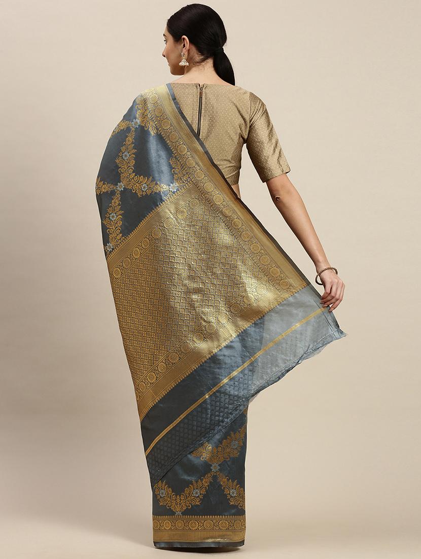 women's banarasi saree with blouse - 17687307 -  Standard Image - 1