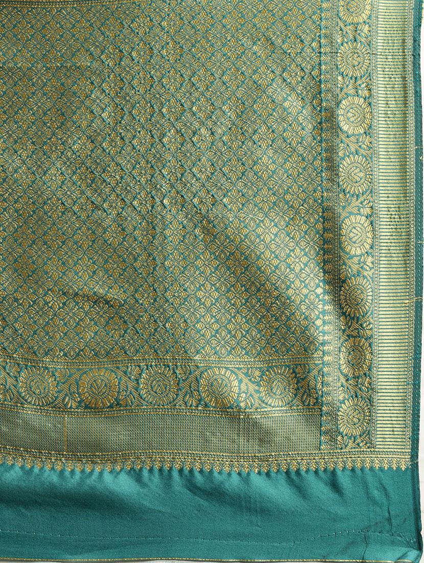 jacquard banarasi saree with blouse - 17687309 - Standard Image - 4