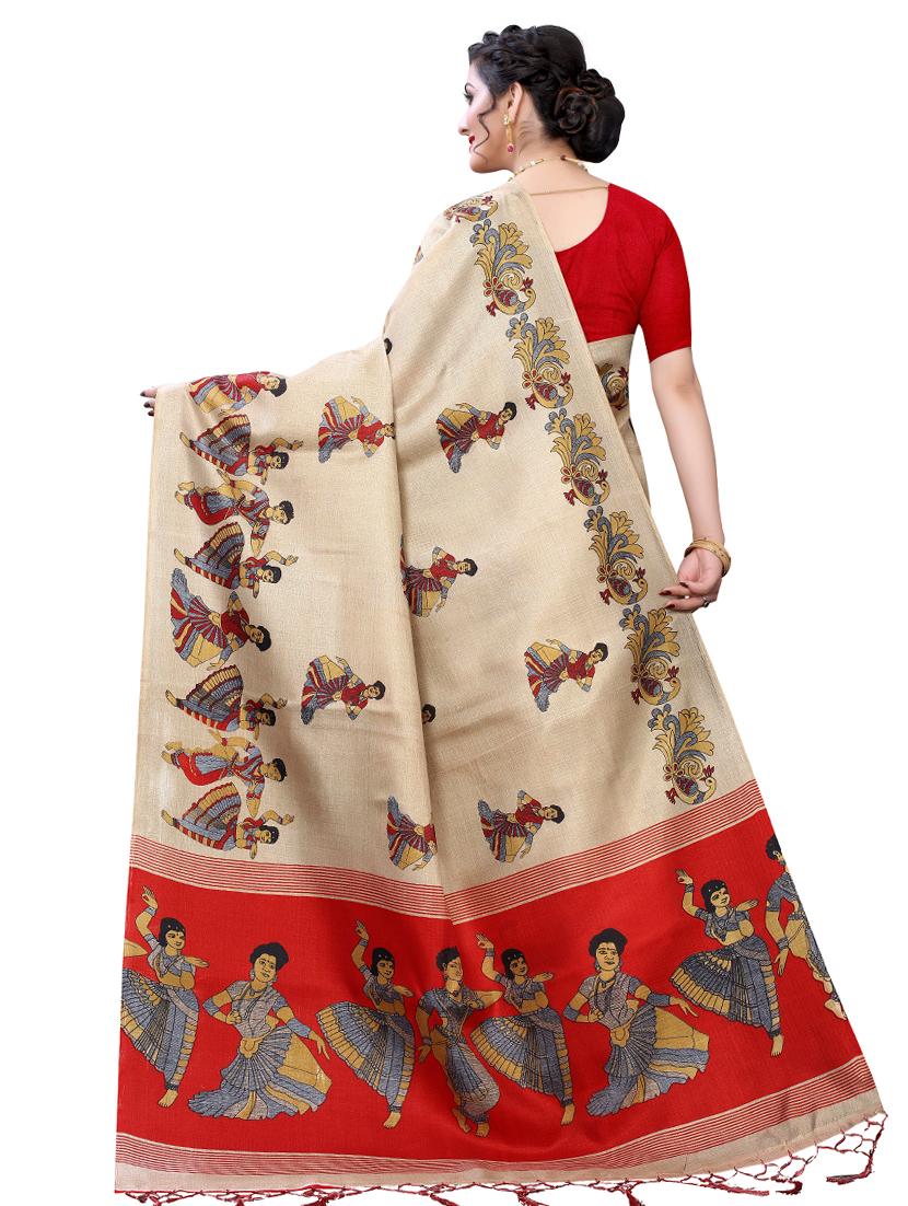 yellow bhagalpuri saree with blouse - 17687789 - Standard Image - 1
