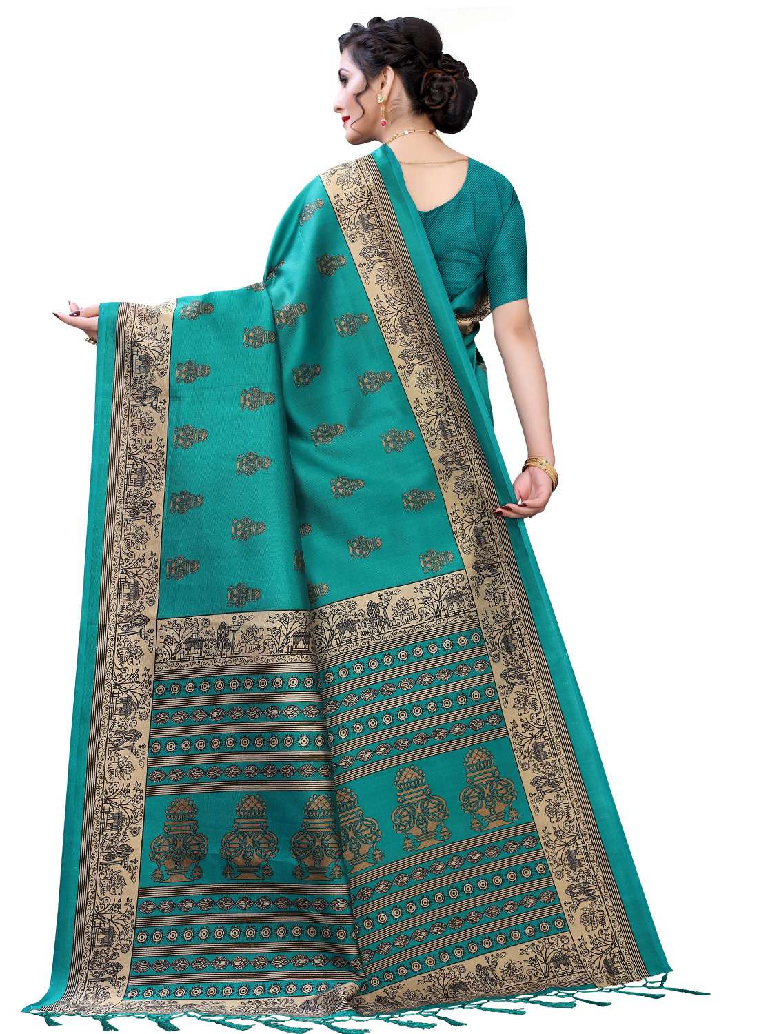 printed mysore silk saree - 17687844 -  Standard Image - 1
